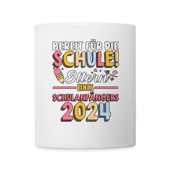 Parents Écolier École primaire Première classe Inscription - Mug blanc - blanc - Devant