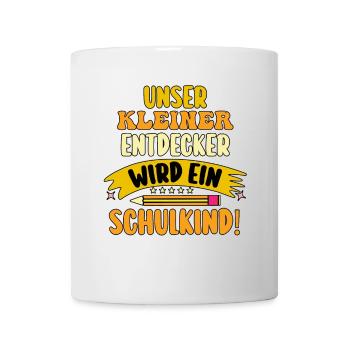 Eltern Schulkind Grundschule Erste Klasse Einschul - Tasse - Weiß - Vorne