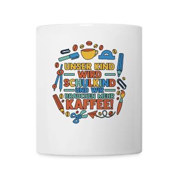 Parents Écolier École primaire Première classe Inscription - Mug blanc - blanc - Devant