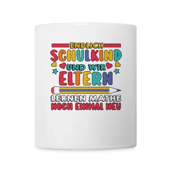 Parents Écolier École primaire Première classe Inscription - Mug blanc - blanc - Devant