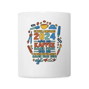 Parents Écolier École primaire Première classe Inscription - Mug blanc - blanc - Devant