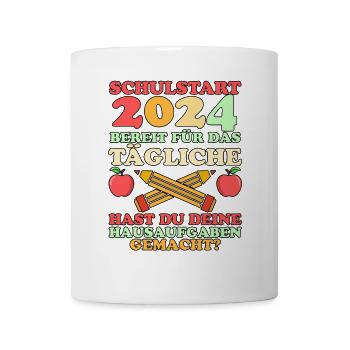 Parents Écolier École primaire Première classe Inscription - Mug blanc - blanc - Devant