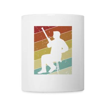 Retro Aerophone Basson Instrument Lecteur de Musique - Mug blanc - blanc - Devant