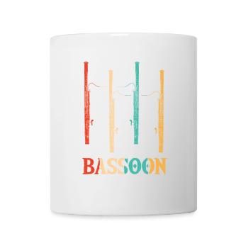 Retro Fagott Instrument Aerophone Music Player - Tasse - Weiß - Vorne