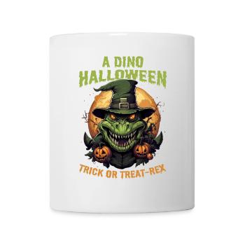 Dino Halloween – Dinosaur Witch Hat Pumpkin Funny - Mug - white - Front
