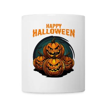 Happy Halloween Pumpkins Jack O'Lanterns Kürbisse - Mug - white - Front