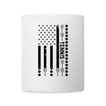 Joueur de tennis Tennis US Flag Tennis - Mug blanc - blanc - Devant