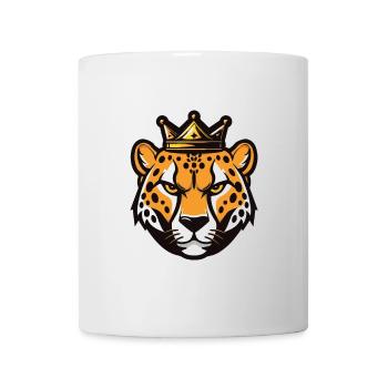 Gepard Kopf Krone - Tasse - Weiß - Vorne