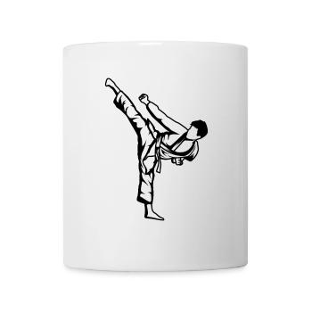 Karate Junge Zeichnung - Tasse - Weiß - Vorne