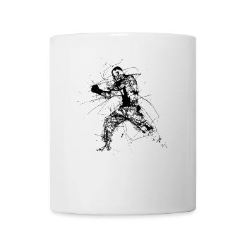 Croquis de kickboxeur - Mug blanc - blanc - Devant