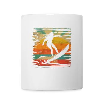 Retro Surferin - Tasse - Weiß - Vorne