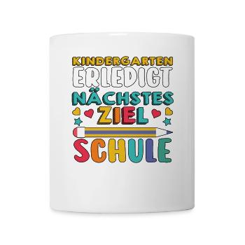 1st class school child beginning of school kindergarten day care E - Mug - white - Front