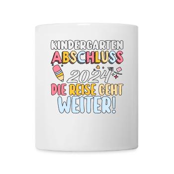 1 Grade School Child Back to School Kindergarten Kita E - Mug - white - Front