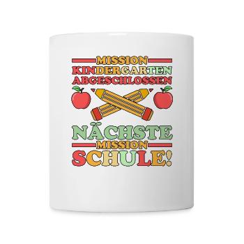 1st class school child beginning of school kindergarten day care E - Mug - white - Front