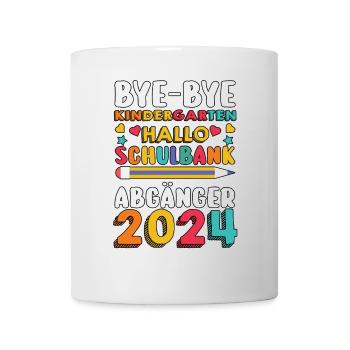 1st class school child starting school kindergarten day care E - Mug - white - Front