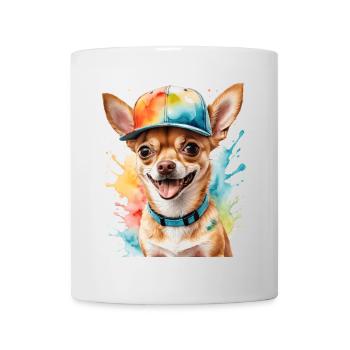 Chihuahua Snapback Cap Chien Drôle Design Print - Mug blanc - blanc - Devant