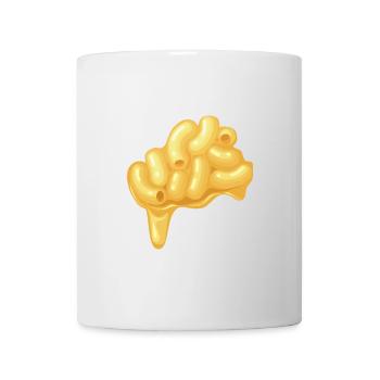 Angetrieben von Mac & Cheese - Tasse - Weiß - Vorne