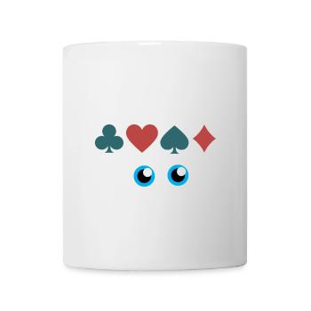 Hör auf, meine Karten anzustarren.png - Tasse - Weiß - Vorne