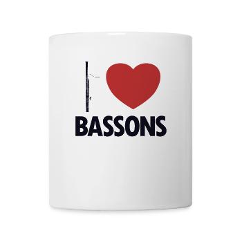 J’adore Bassons Basson Instrument Aerophone - Mug blanc - blanc - Devant