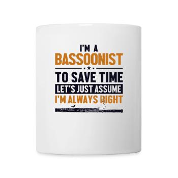 Bassoniste Supposons que j’ai raison Aerophone Music - Mug blanc - blanc - Devant