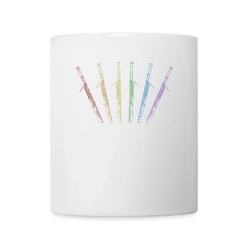 Fagott LGBT Regenbogen Aerophon Fagottinstrument - Tasse - Weiß - Vorne