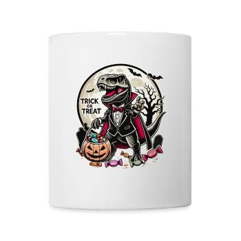 Funny T-Rex Vampire Loves Candy - Mug - white - Front