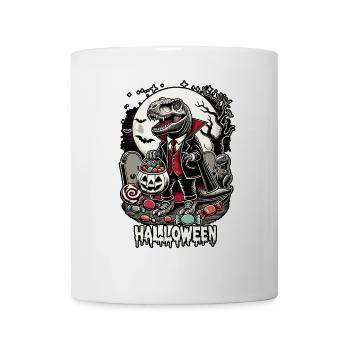 Lustiger T-Rex Vampir Liebt Suessigkeiten - Tasse - Weiß - Vorne