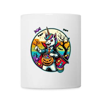 Funny Vampire Unicorn Loves Candy - Mug - white - Front