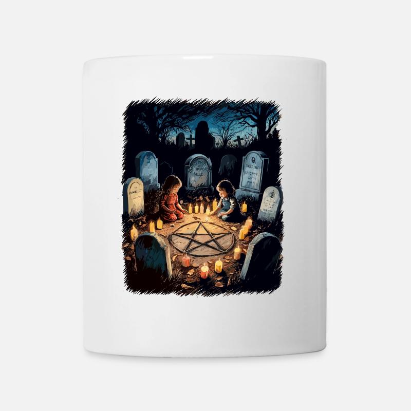 Retro Vintage Design Okkulte Beschwörung Rituale - Tasse - Weiß
