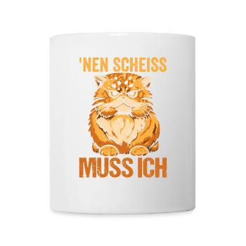 Katze mit frechem Spruch - Tasse - Weiß - Vorne