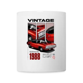 Je ne suis pas vieux, je suis une voiture classique vintage née en 1988 - Mug blanc - blanc - Devant