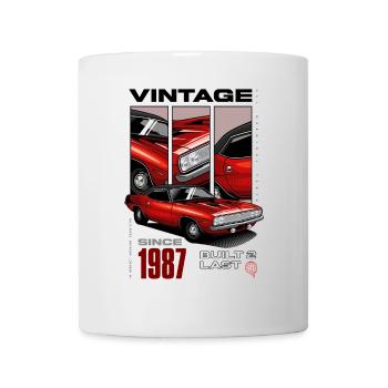 Je ne suis pas vieux, je suis une voiture classique vintage née en 1987 - Mug blanc - blanc - Devant