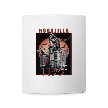 T-shirt rétro Kaiju City Battle - Mug blanc - blanc - Devant