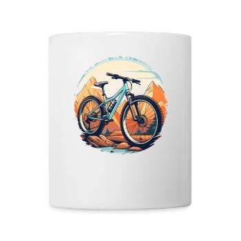 Mountain Biking Sketch Vintage - Mug - white - Front