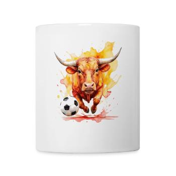 Bull Football Coloré Espagne Animal Design Print - Mug blanc - blanc - Devant