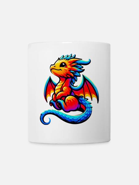 Drache - Tasse - Weiß