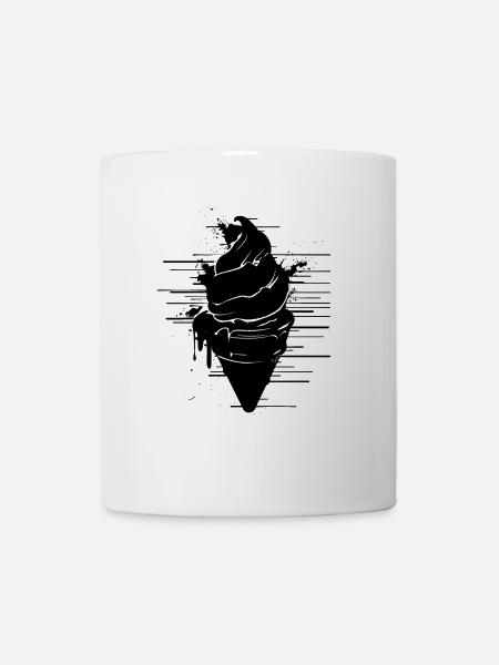 Eiscreme Zeichnung - Tasse - Weiß