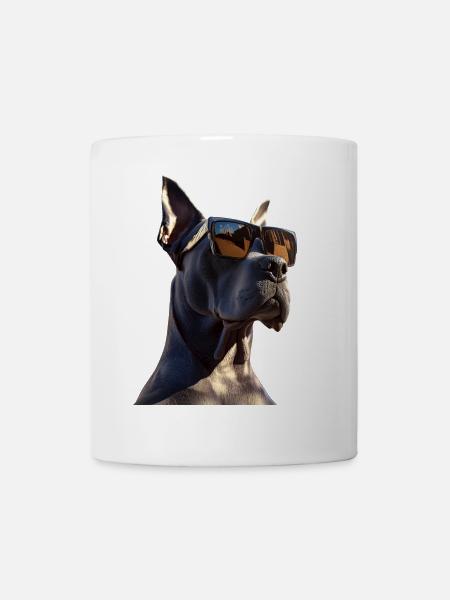 Deutsche Dogge Hatzrüde Saupacker Große Doggen - Tasse - Weiß