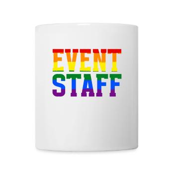 Event Staff Front Design Party Crew Pride LGBT - Tasse - Weiß - Vorne