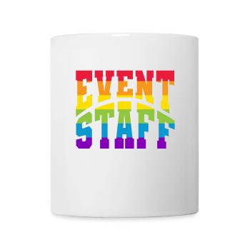 Event Staff Front Design Party Crew Pride LGBT - Tasse - Weiß - Vorne