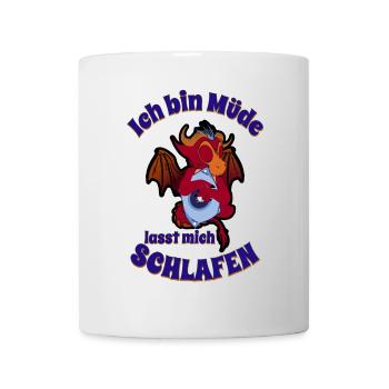 Schlafender Drache - Tasse - Weiß - Vorne