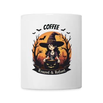 Young Witch Brews Coffee Halloween Sunrise - Mug - white - Front
