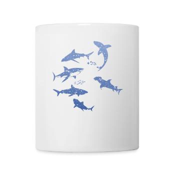 Taucher mit Haien - Tasse - Weiß - Vorne