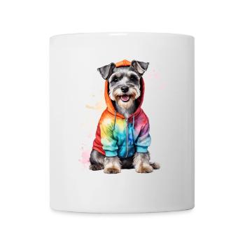 Zwergschnauzer Hoodie Hund Lustig Tier Print - Tasse - Weiß - Vorne
