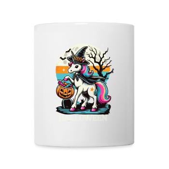 La licorne sorcière drôle veut des bonbons - Mug blanc - blanc - Devant