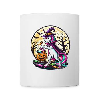 La sorcière licorne drôle aime les bonbons - Mug blanc - blanc - Devant