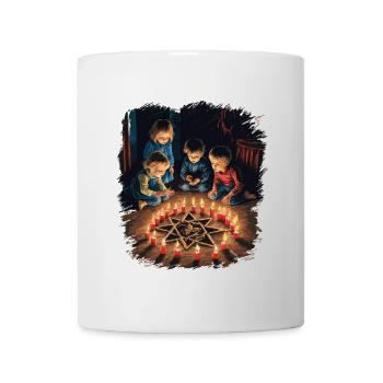 Okkulte Beschwörung Rituale Retro Vintage Design - Tasse - Weiß - Vorne