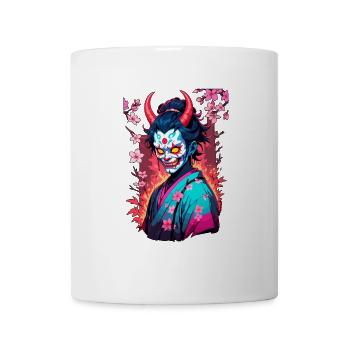 Oni Samurai Vaporwave Esthétique Culture japonaise - Mug blanc - blanc - Devant