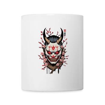 Oni Démon Masque Samouraï Esthétique Yokai - Mug blanc - blanc - Devant