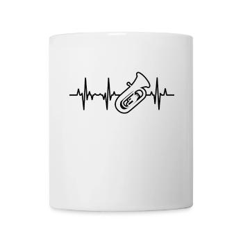 Tuba EKG Herzlinie - Tasse - Weiß - Vorne